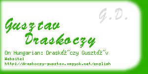 gusztav draskoczy business card